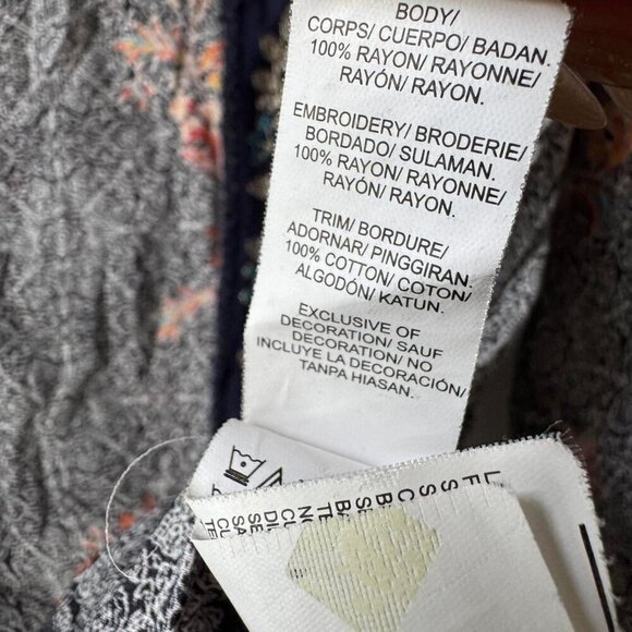 Lucky Brand Boho embroidered peasant top - Picture 6 of 6